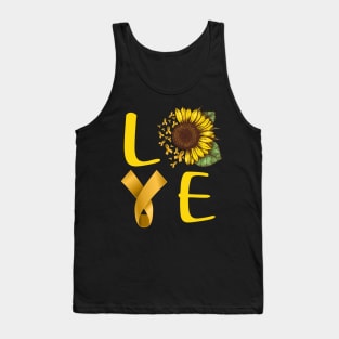 love appendix cancer sunflower Tank Top